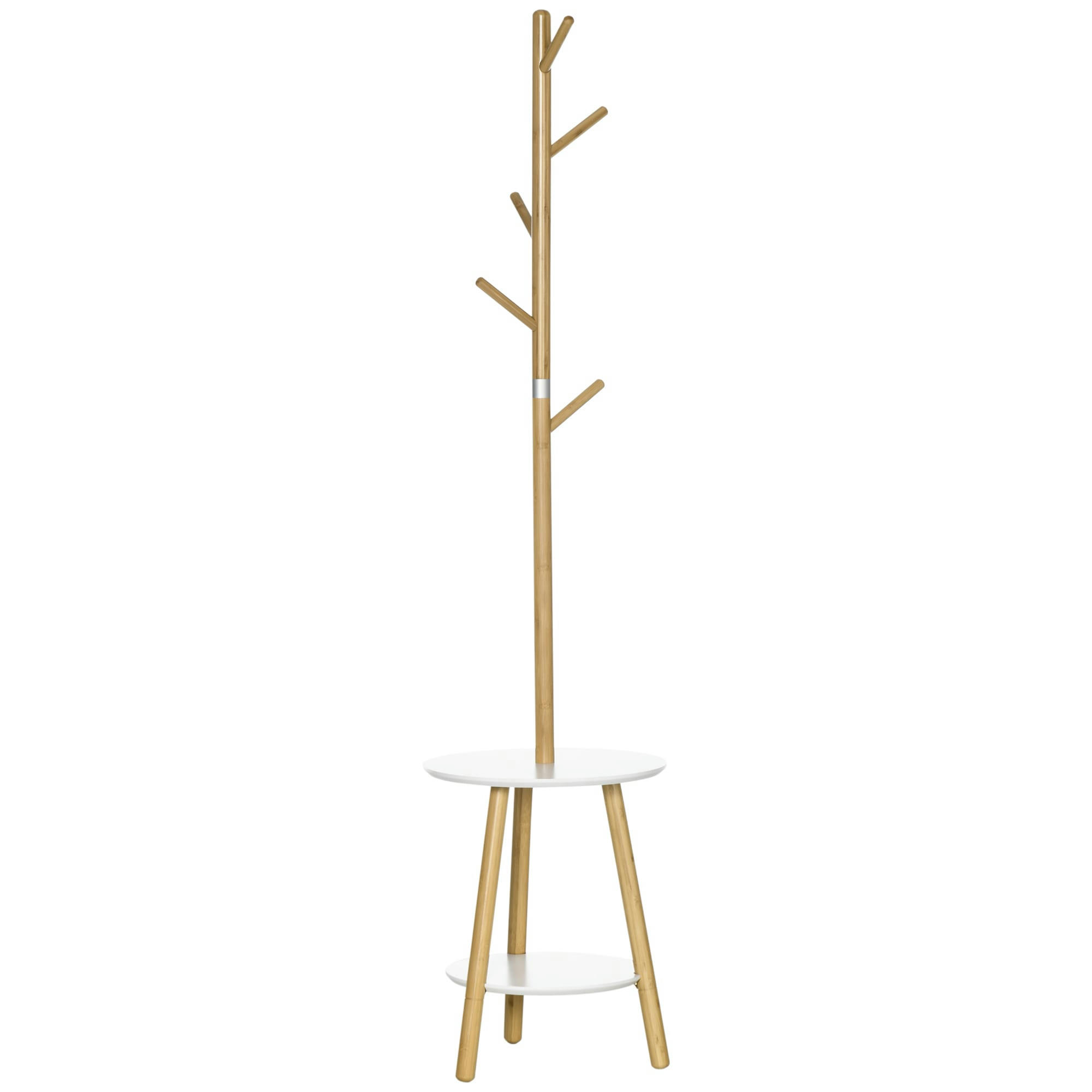 - Porte-manteau design scandinave branches 5 patères 2 étagères