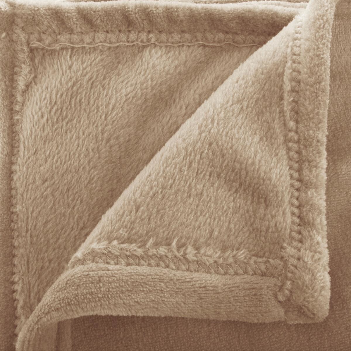 Flannel plaid Beige, 125x150 cm
