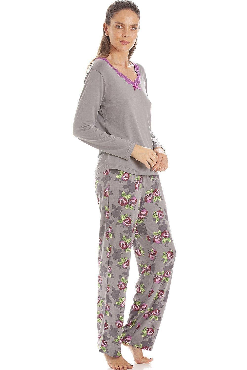 Camille Lightweight Floral Print Spandex Pyjama Set