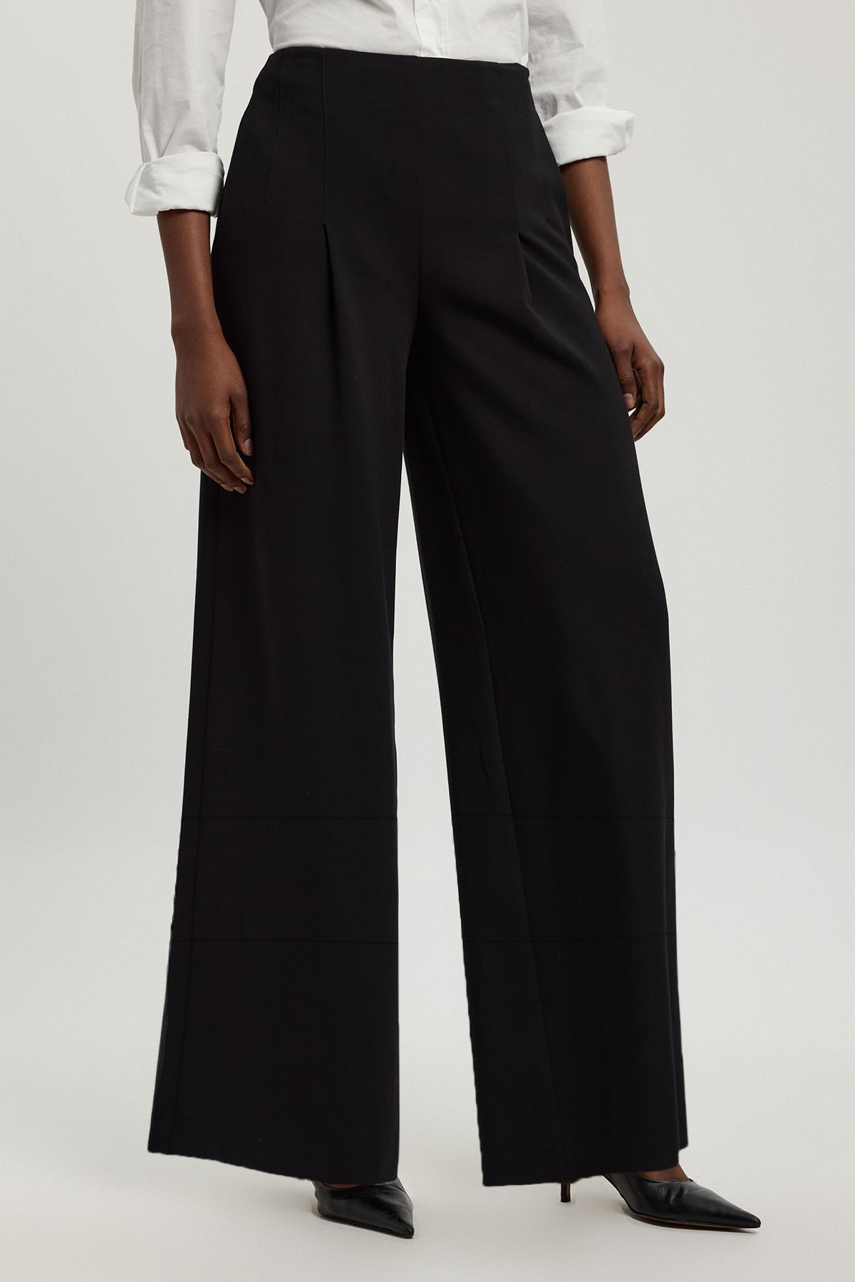 KarenMillen Forever Compact Stretch Essential Wide Leg Tailored Trouser