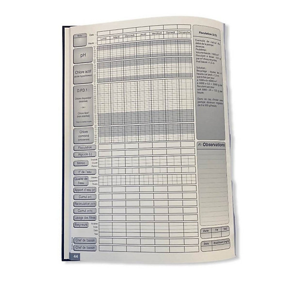 Carnet sanitaire annuel AquaMatic - 64 pages