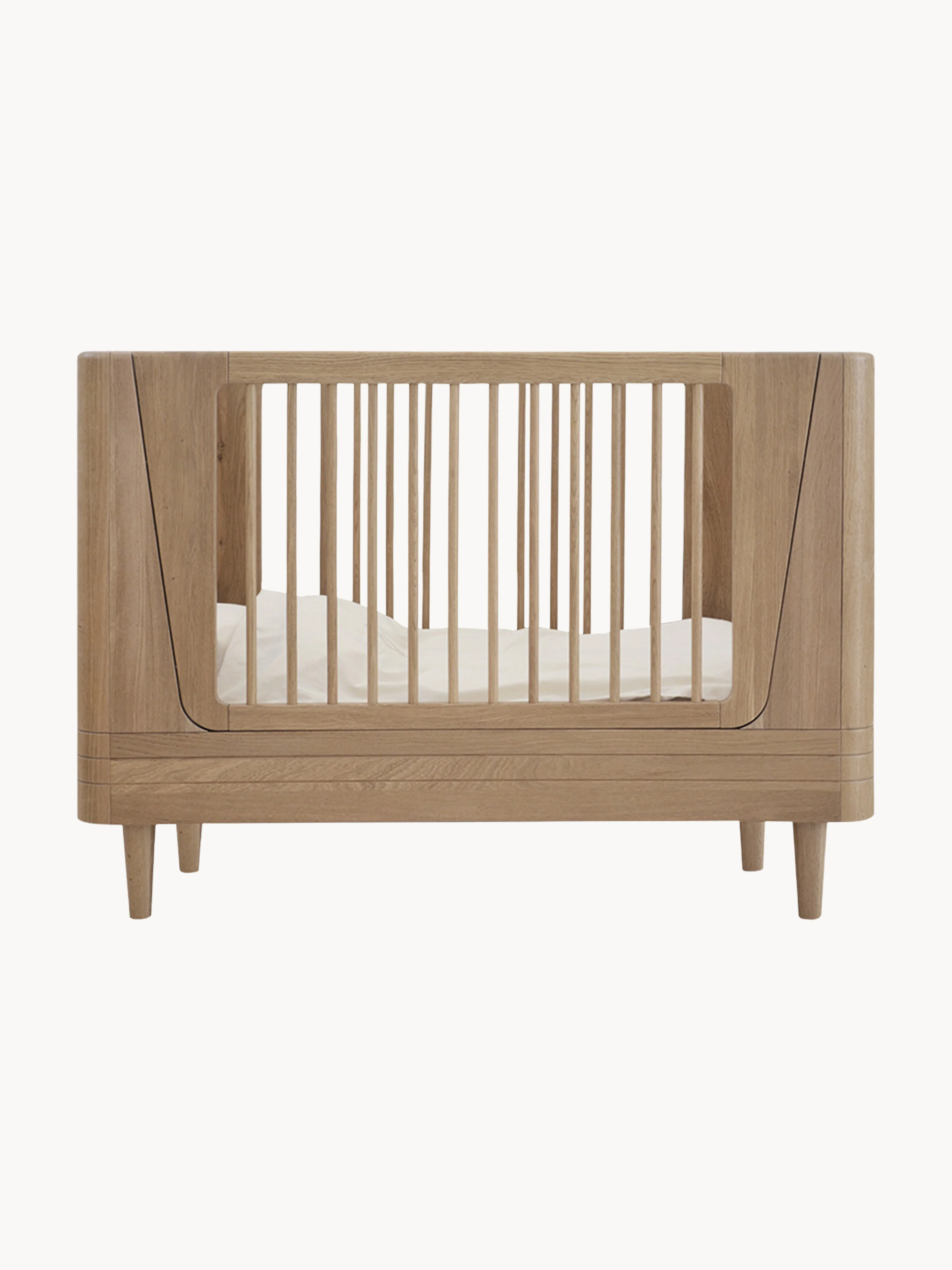 Handgefertigtes Babybett Nature 2.0 aus Eichenholz