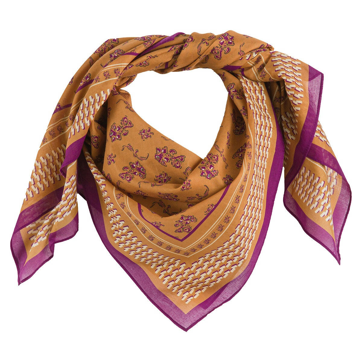 Foulard en voile de coton imprimé