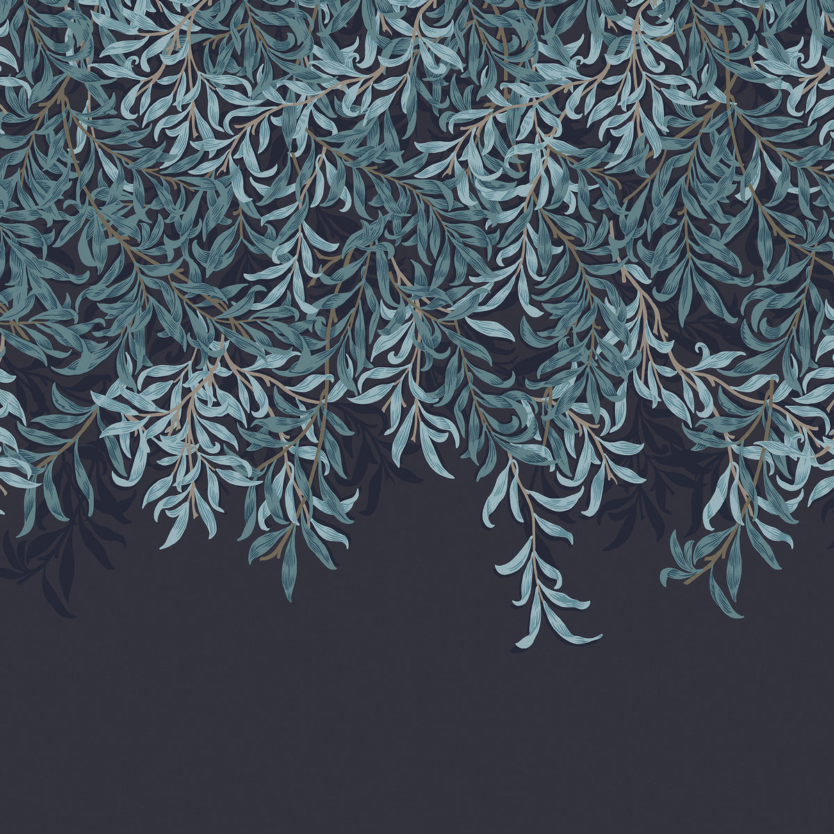 William Morris at Home Fotobehang - Willow Bough Navy - 400x250 cm