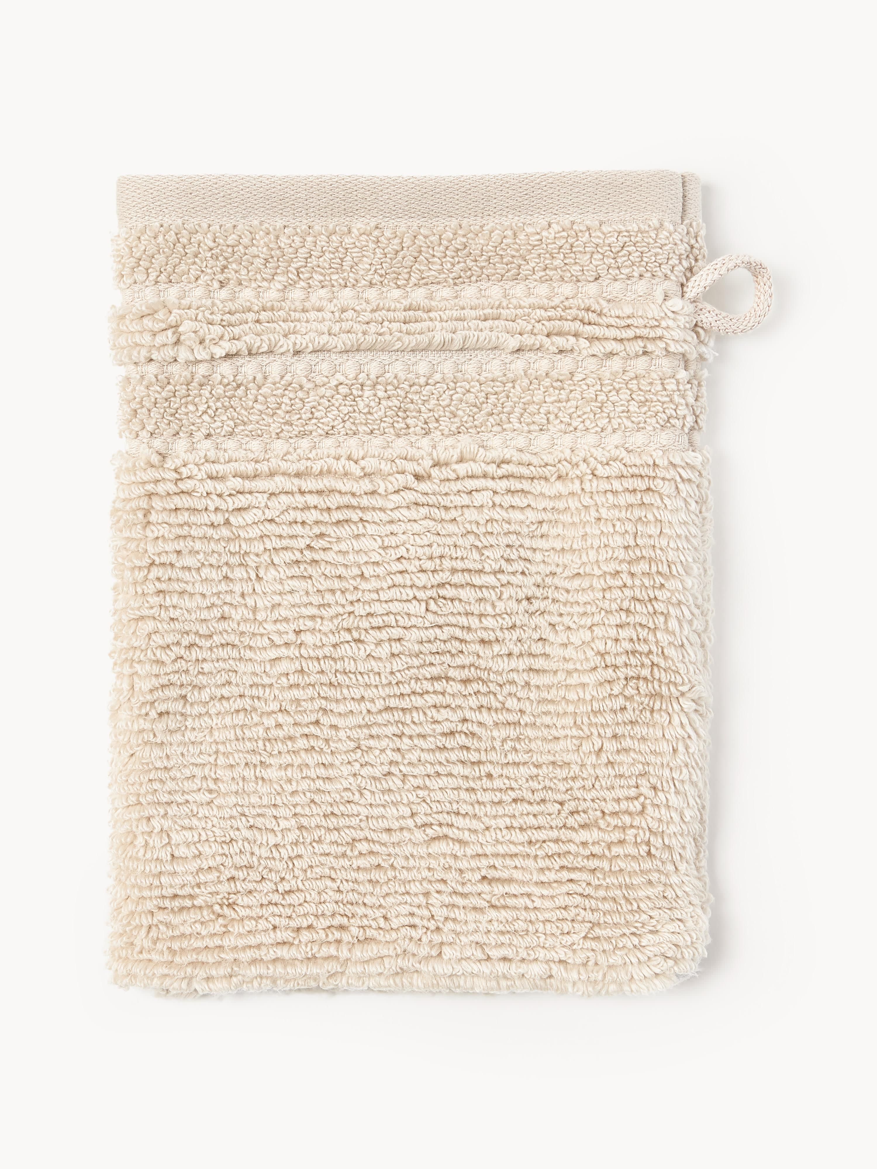 Waschhandschuhe Luxe mit Streifenbordüre, 2er-Set