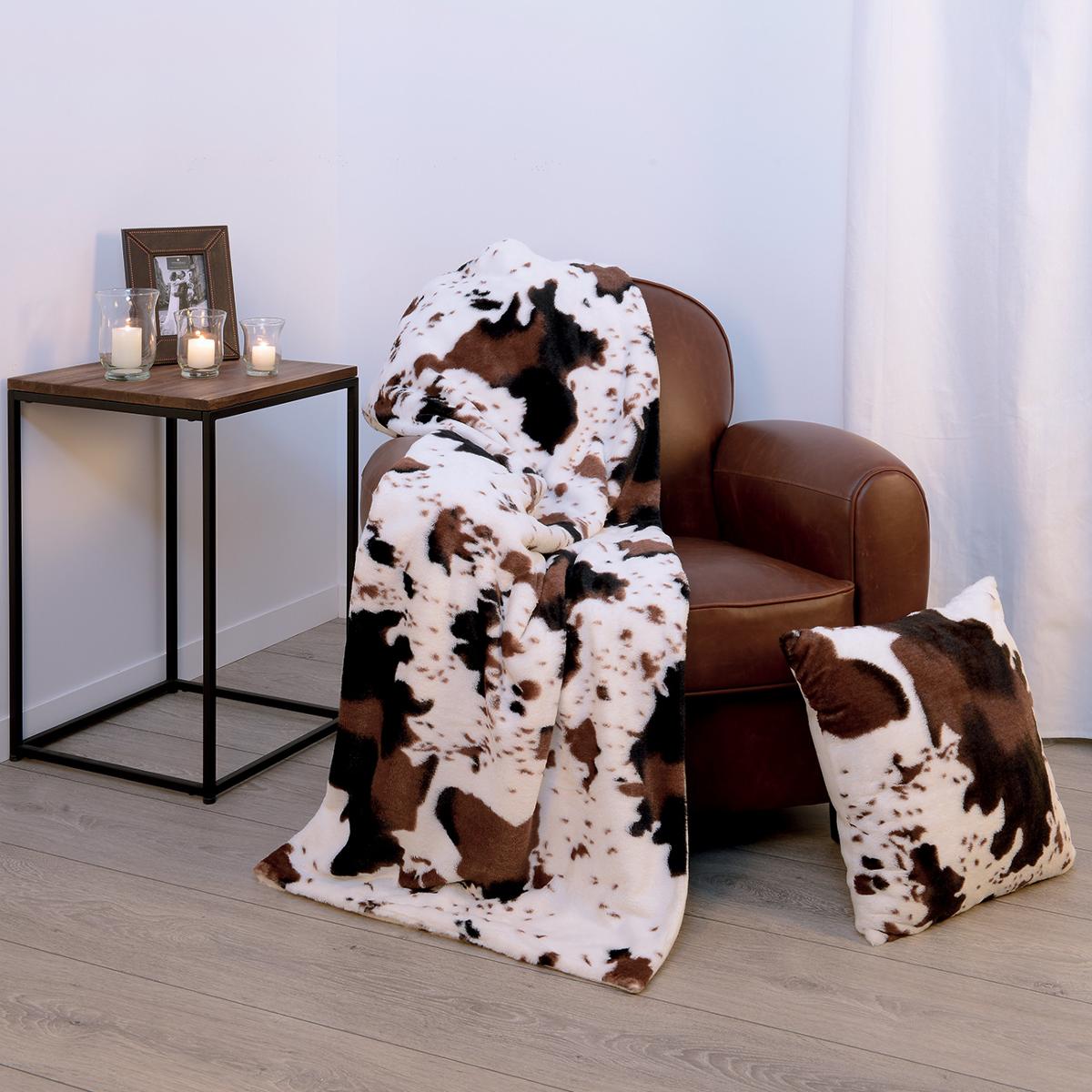 Faux fur plaid "3D Geo" White, 130x160 cm