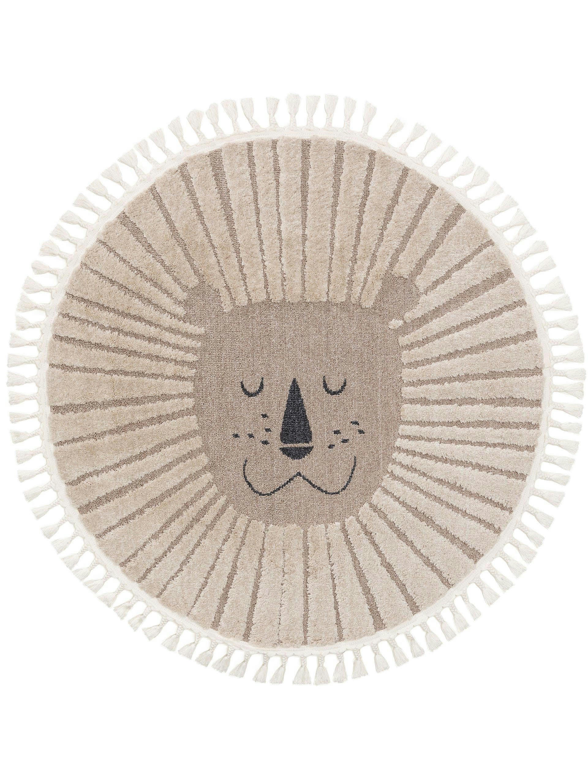 MOMO - Tapis enfant beige D 120 rond