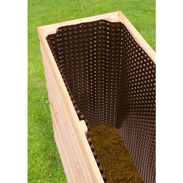 Noppenfolie, für Hochbeete, BxL: 0,8 x 6,5 m, HDPE, braun