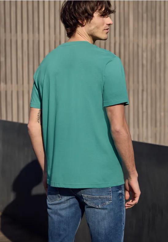 Basic T-Shirt aus reiner Baumwolle