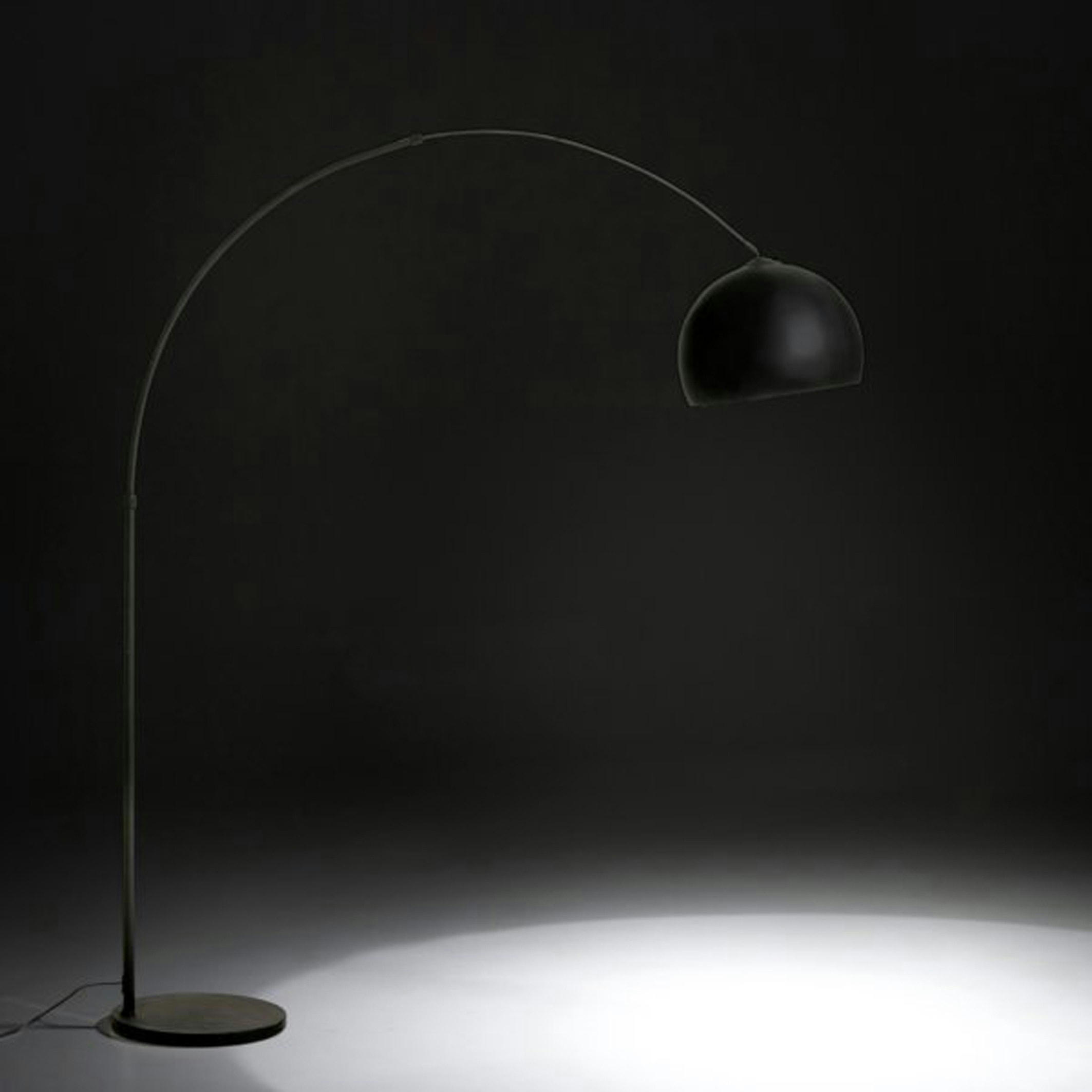 Lampadaire arc en métal acier, Eclat