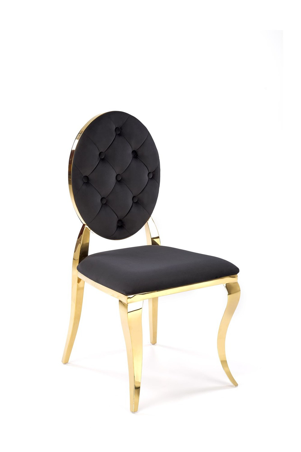 Krzesło tapicerowane K556 VELVET czarne/złote