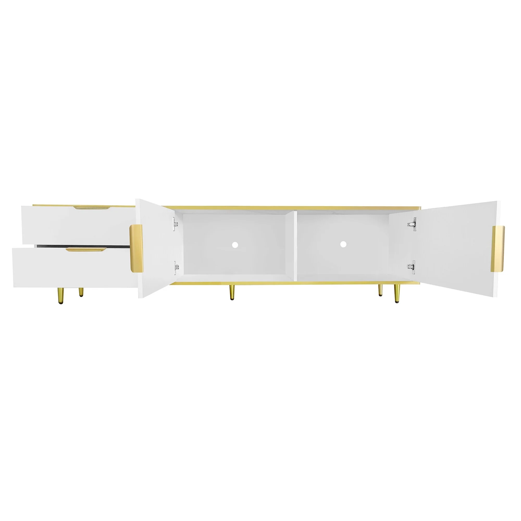 Modern TV Stand for 65+ Inch TV - 68.9 D x 15.7 W x 17.7 H
