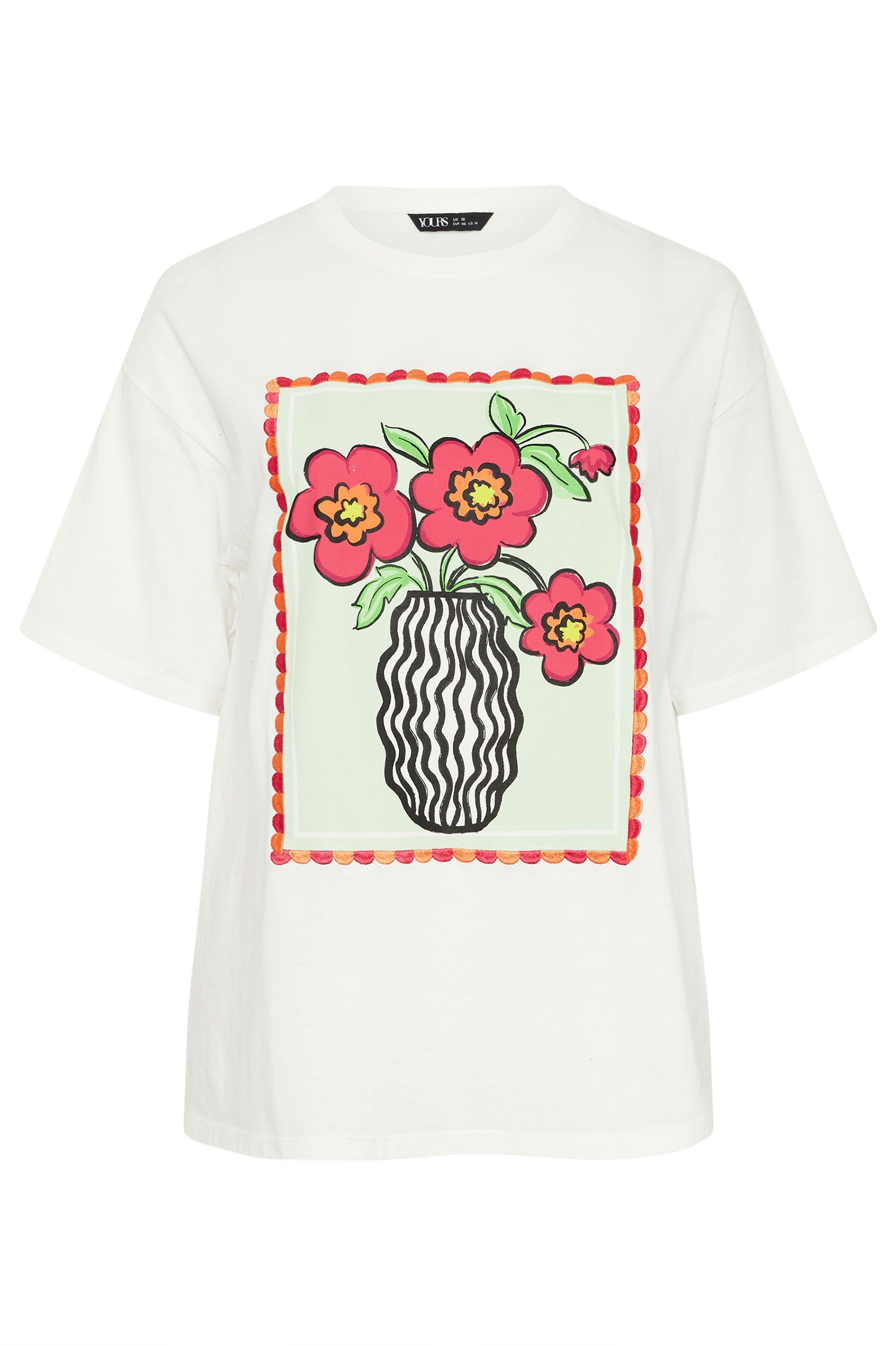 Yours Embroidered Graphic T-Shirt
