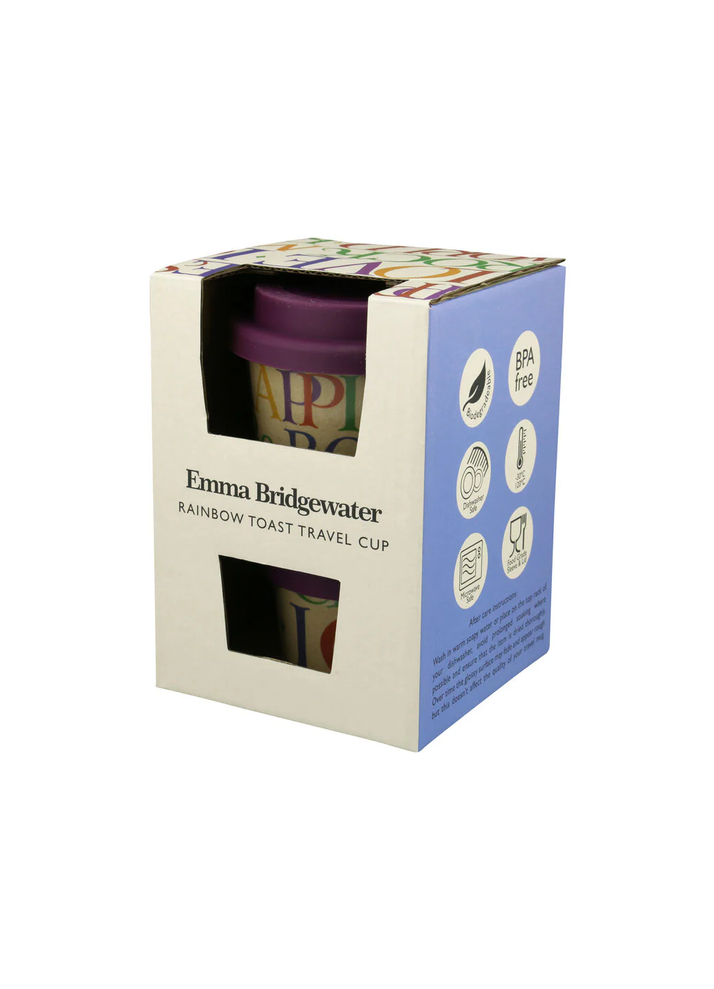Rainbow Toast Love & Happiness Rice Husk Travel Cup