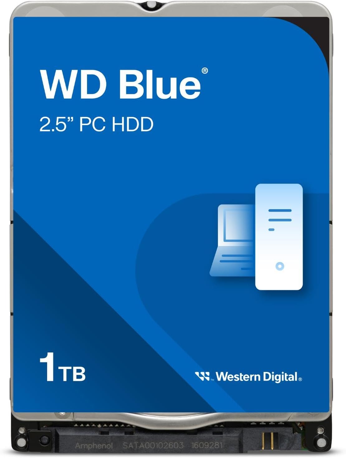 Western Digital 1TB WD Blue Mobile Hard Drive HDD - 5400 RPM, SATA 6 Gb/s, 128 MB Cache, 2.5 - WD10SPZX