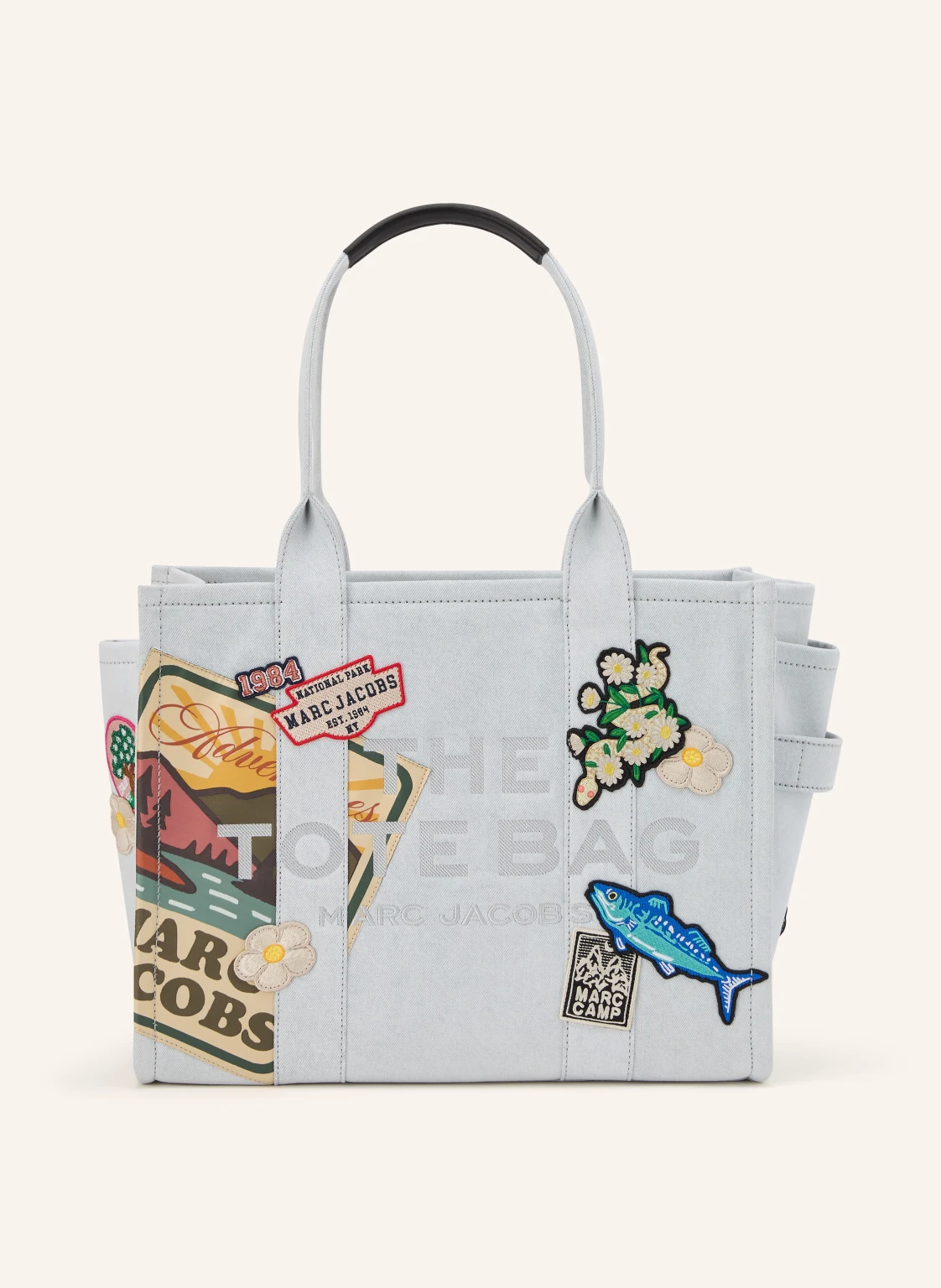 MARC JACOBS Shopper THE LARGE TOTE DENIM PATCHES