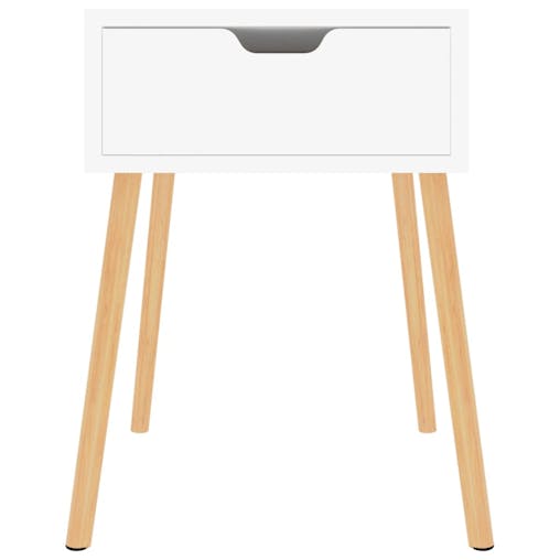NNEVL Bedside Cabinet White 40x40x56 cm Chipboard
