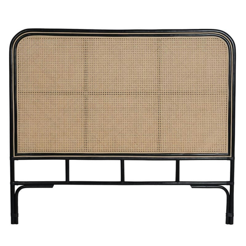 - Tête de lit en cannage noir