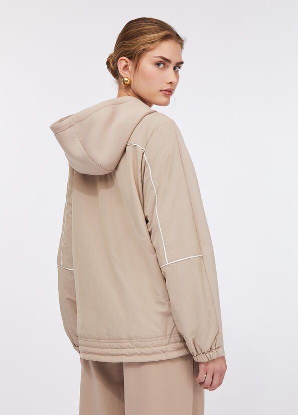 Giacca in scuba e nylon