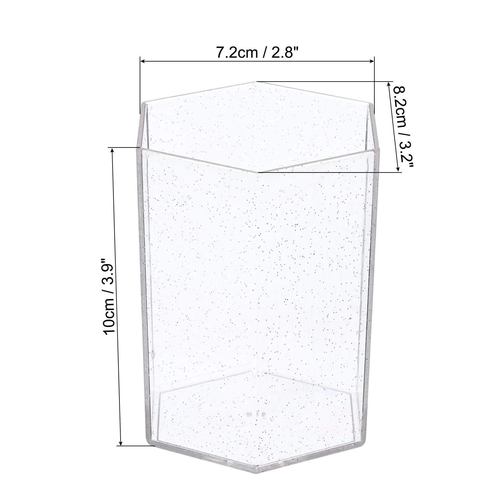 Acrylic Pencil Holder, Makeup Brush Holder Hexagon Desktop Organizer