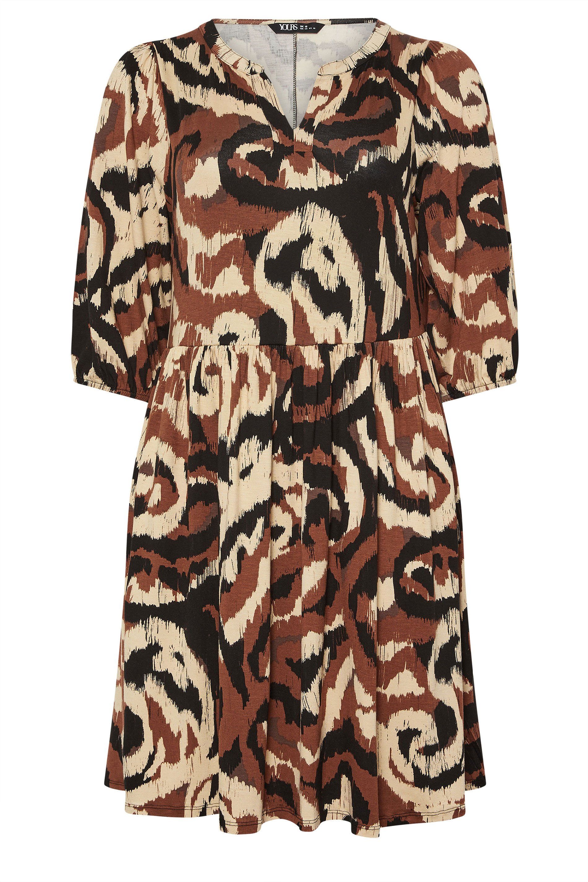 Yours Abstract Notch Neck Dress