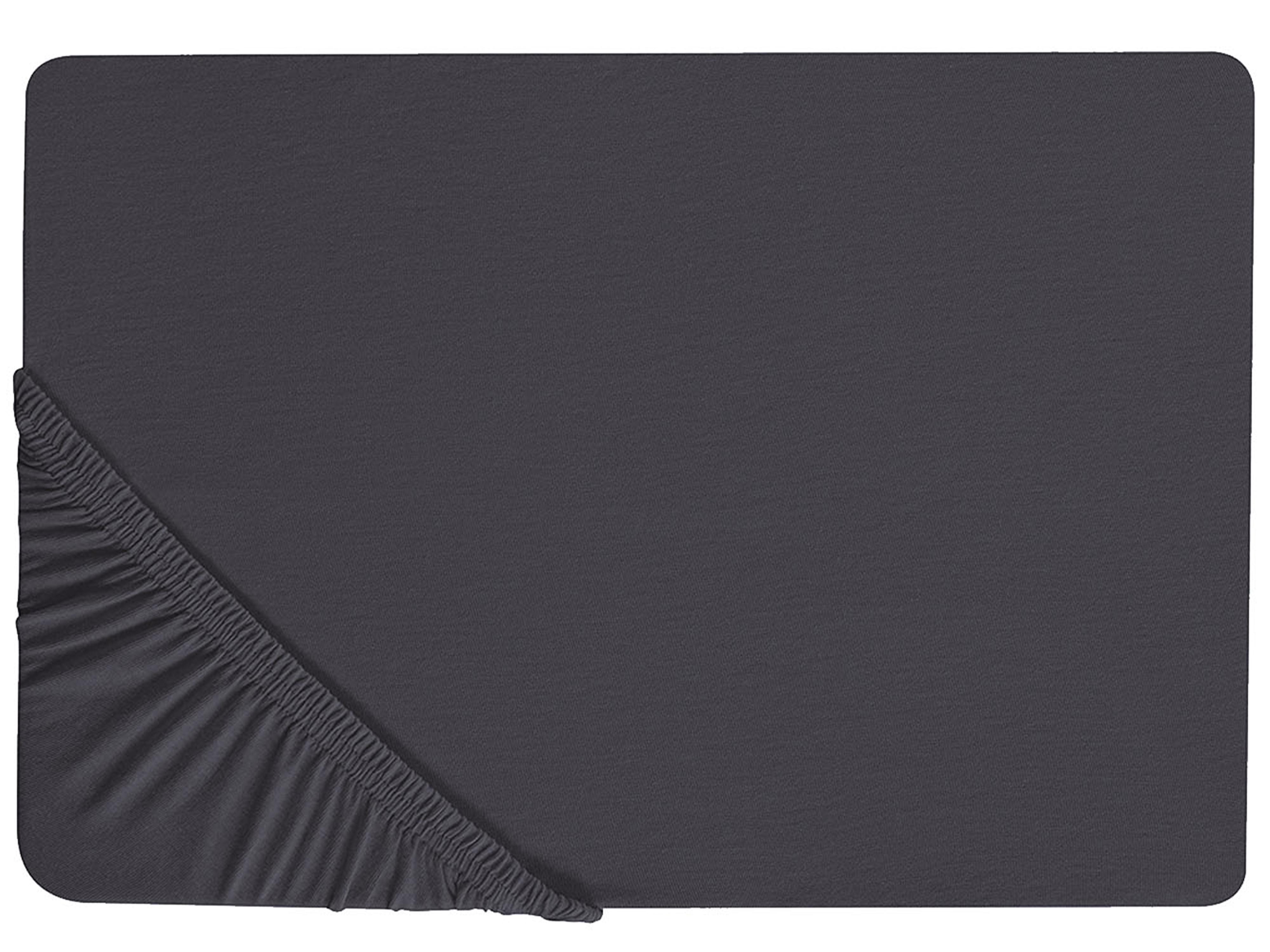 Fitted Sheet HOFUF Cotton 140 x 200 cm Black