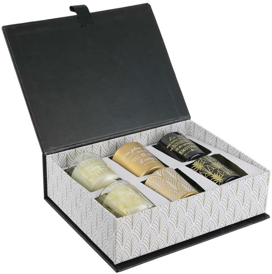 - Coffret 6 bougies à la vanille 