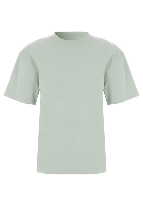 Older Boys Light Green Cotton T-Shirt