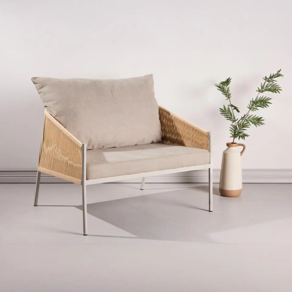 Fauteuil Beige Stof - 90x98x74cm - Louie