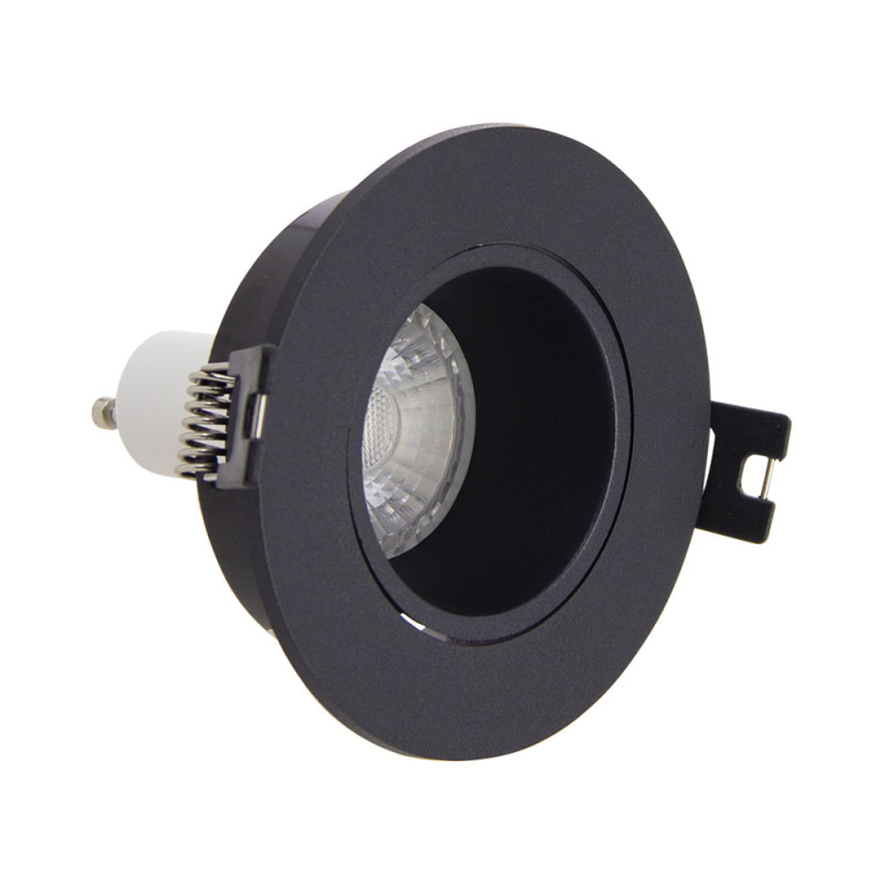 Spot encastrable LED noir GU10 blanc chaud IP20 345 lm 5 W XANLITE