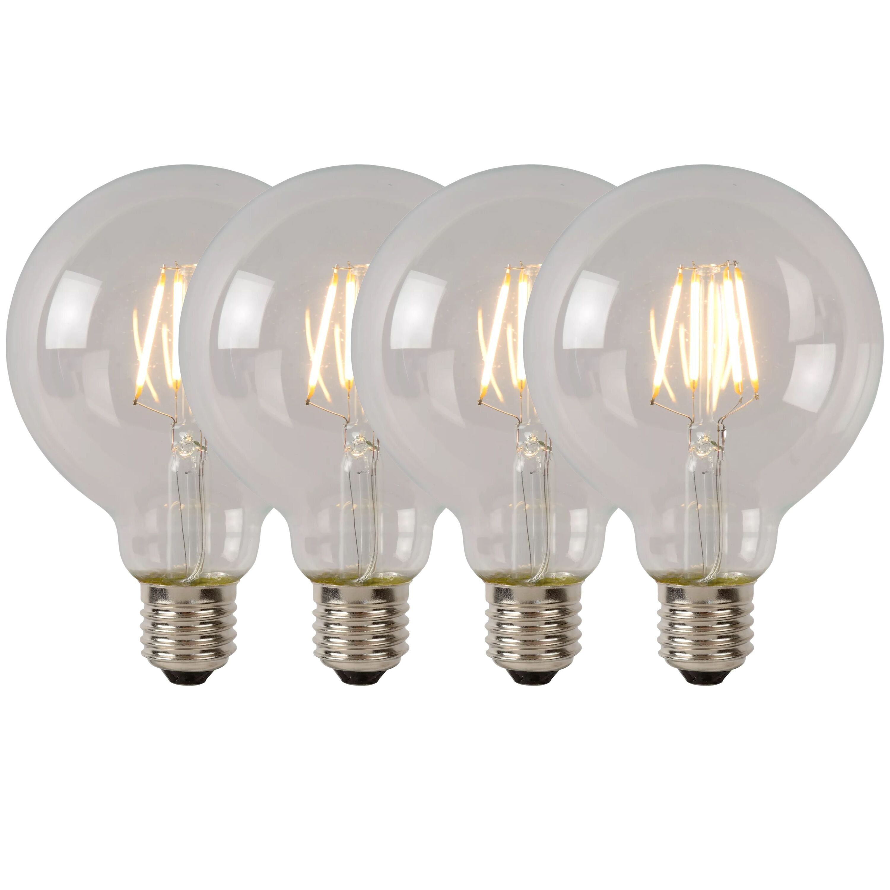 Lucide G80 Class B Filament lamp - Transparant (set van 4)