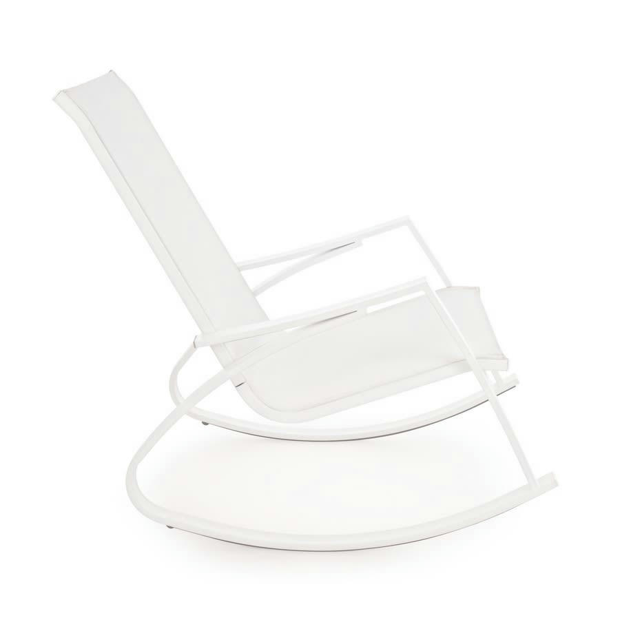 TELMA - Balançoire de jardin avec accoudoirs en acier