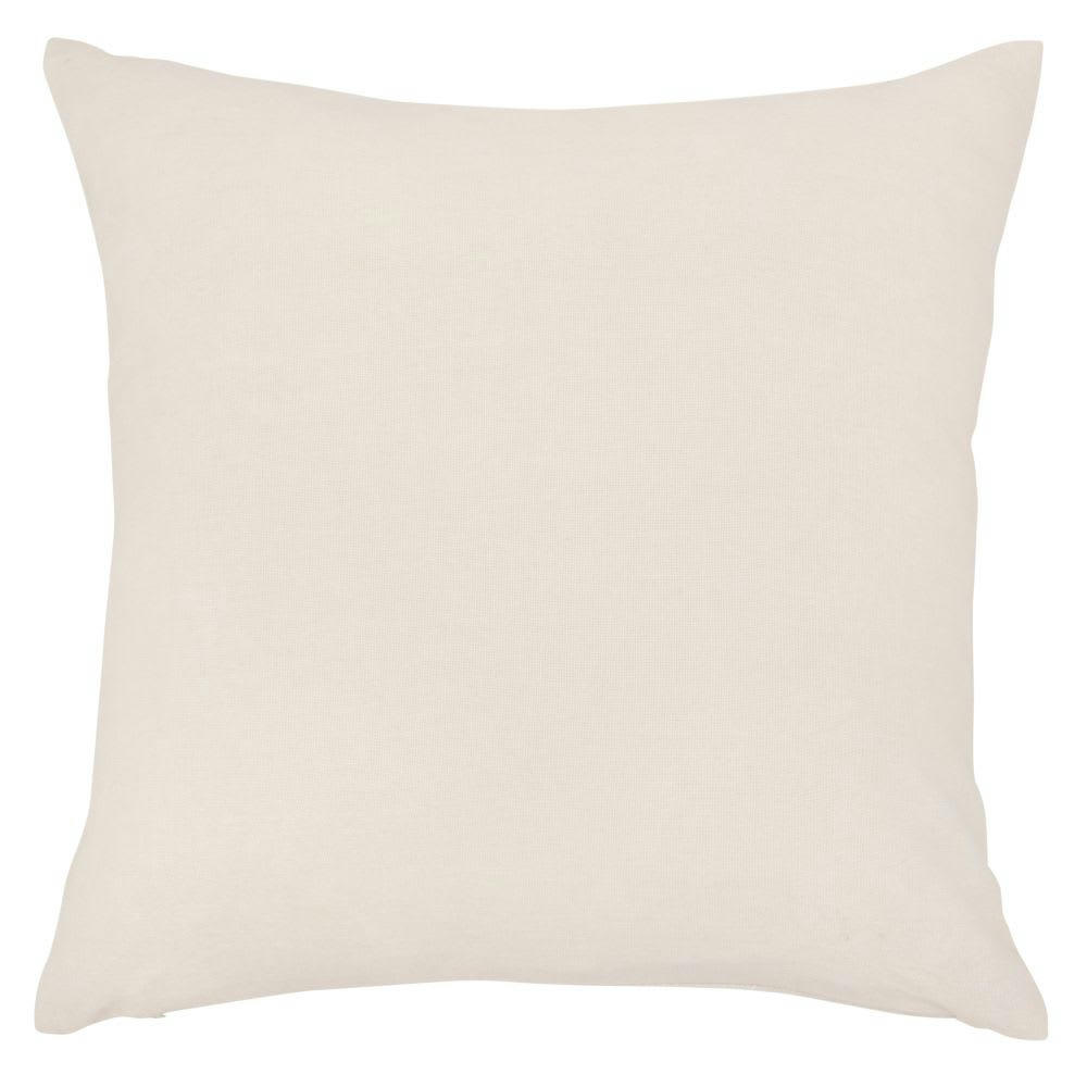 YONO - Housse de coussin en coton écru motif surpiqué 40x40