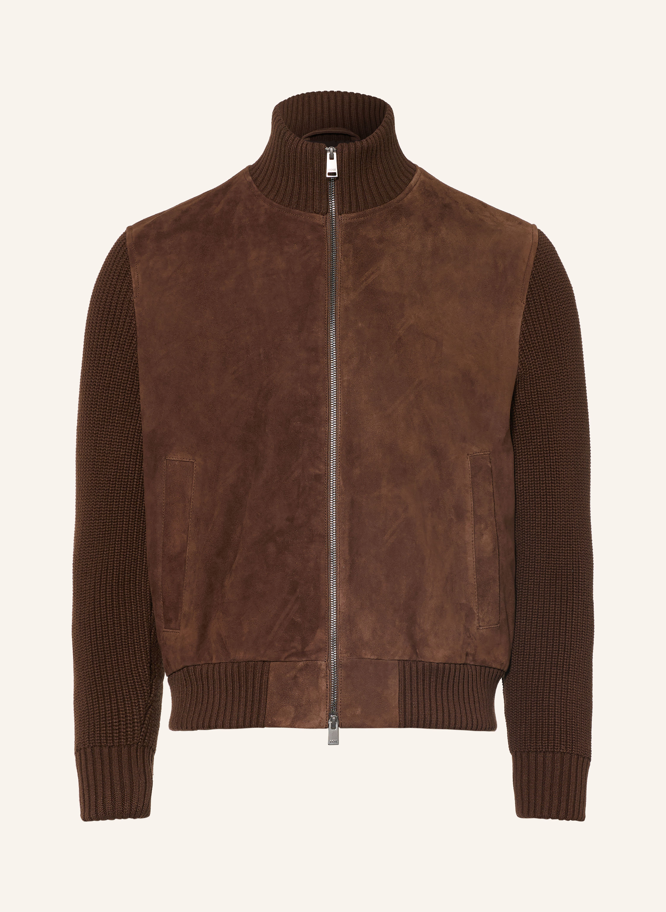 BOSS Lederblouson METER im Materialmix