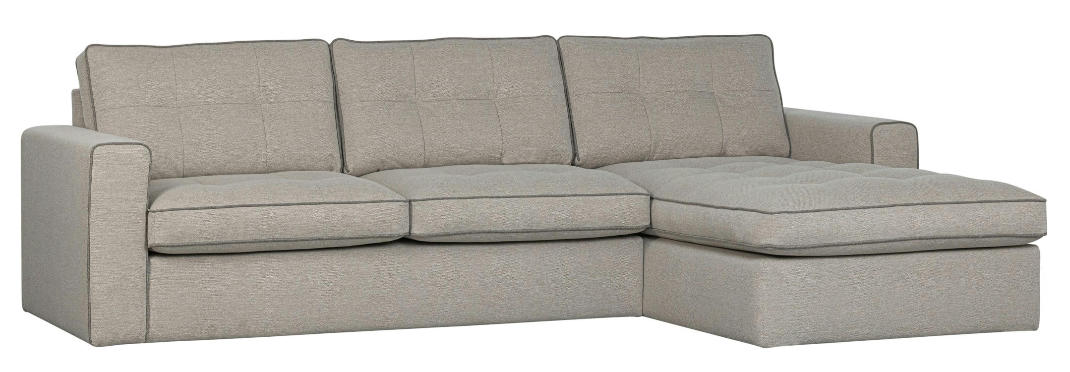 ASSISE - Canapé d'angle droit  naturel