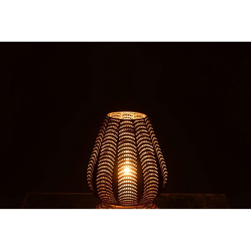 GALA - Bougeoir métal or H33,5cm