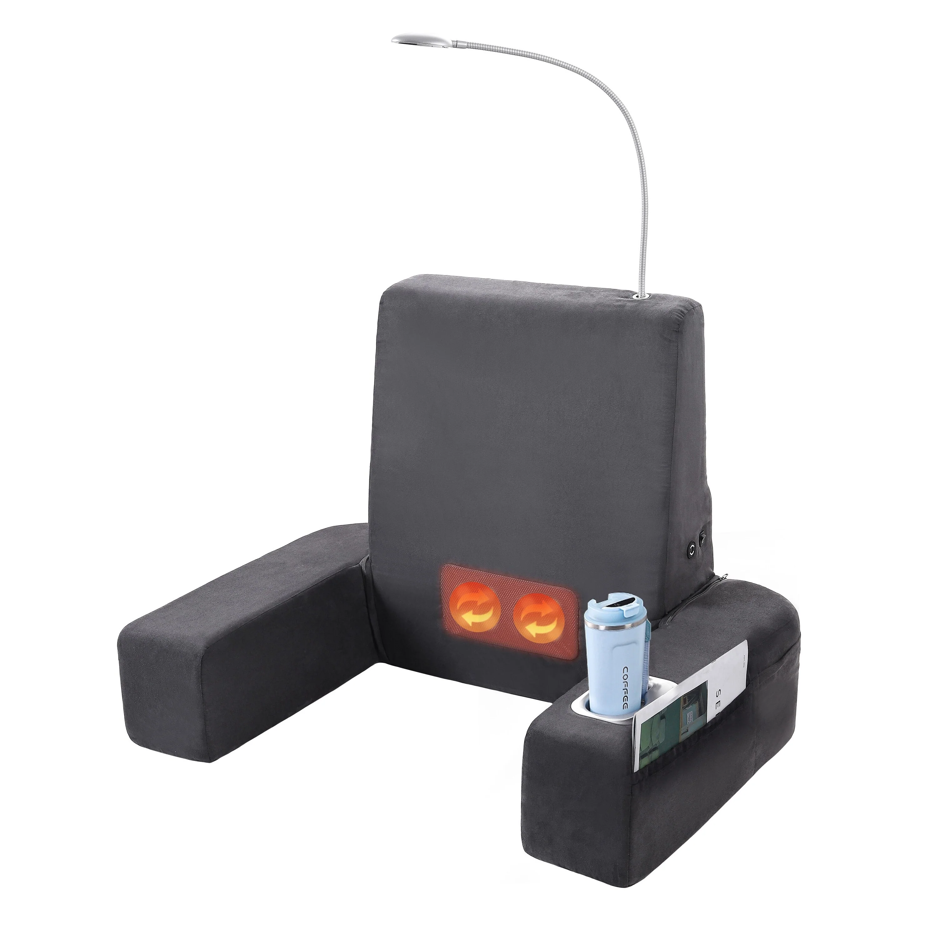 Carepeutic Backrest Bed Lounger with Heated Shiatsu Massage