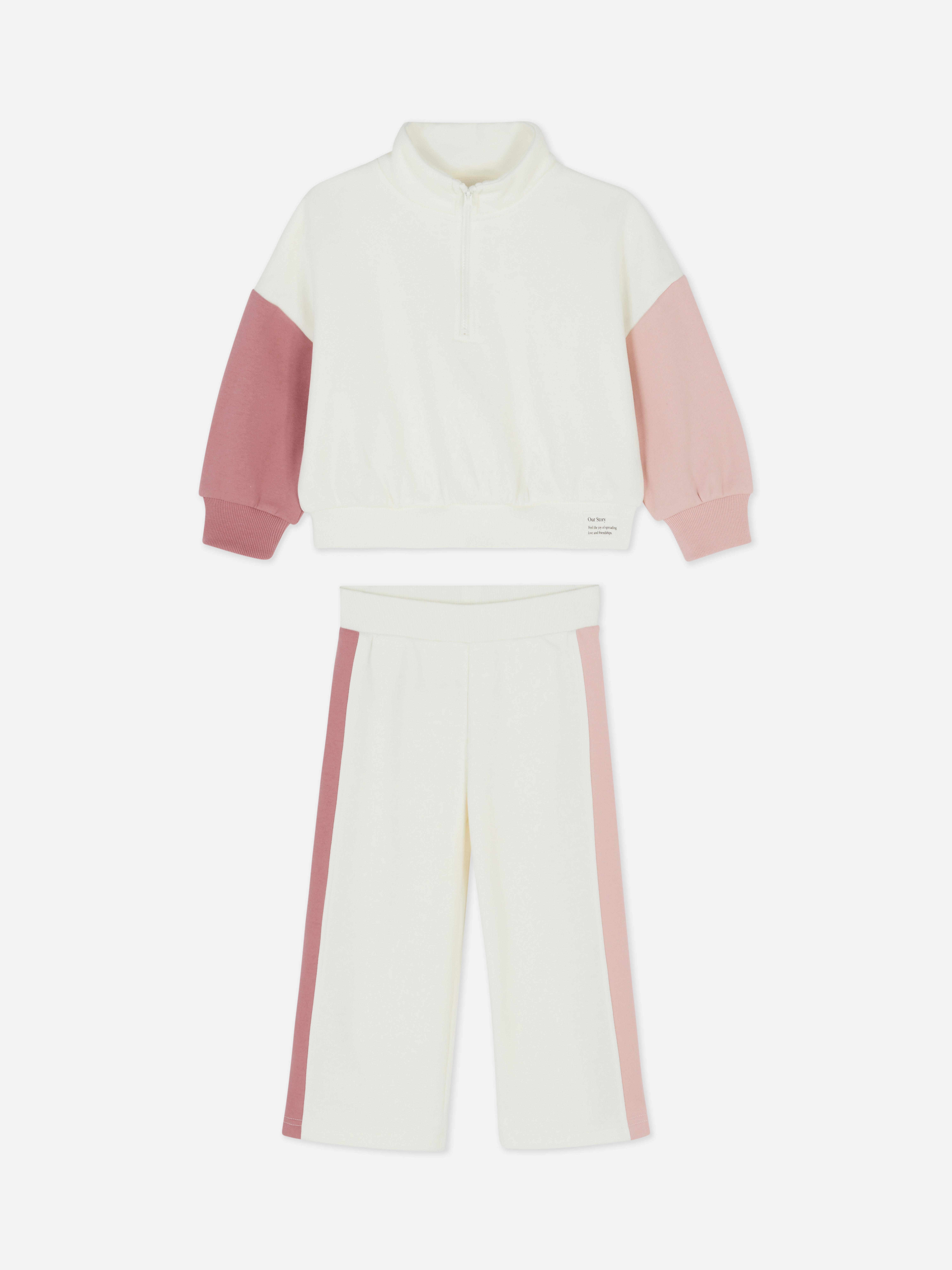 1.5-8yrs | Color Block Sweatshirt and Sweatpants Set