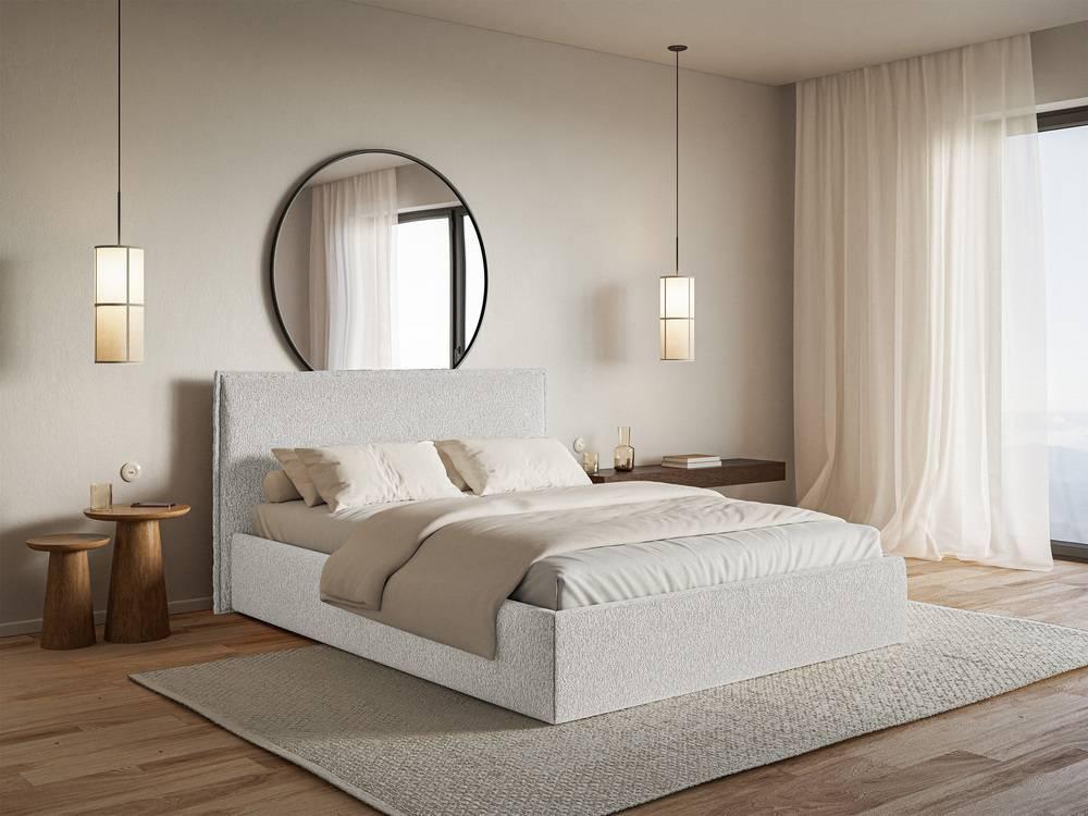 Bedframe Esmay chenille met opbergruimte 160 x 200 cm