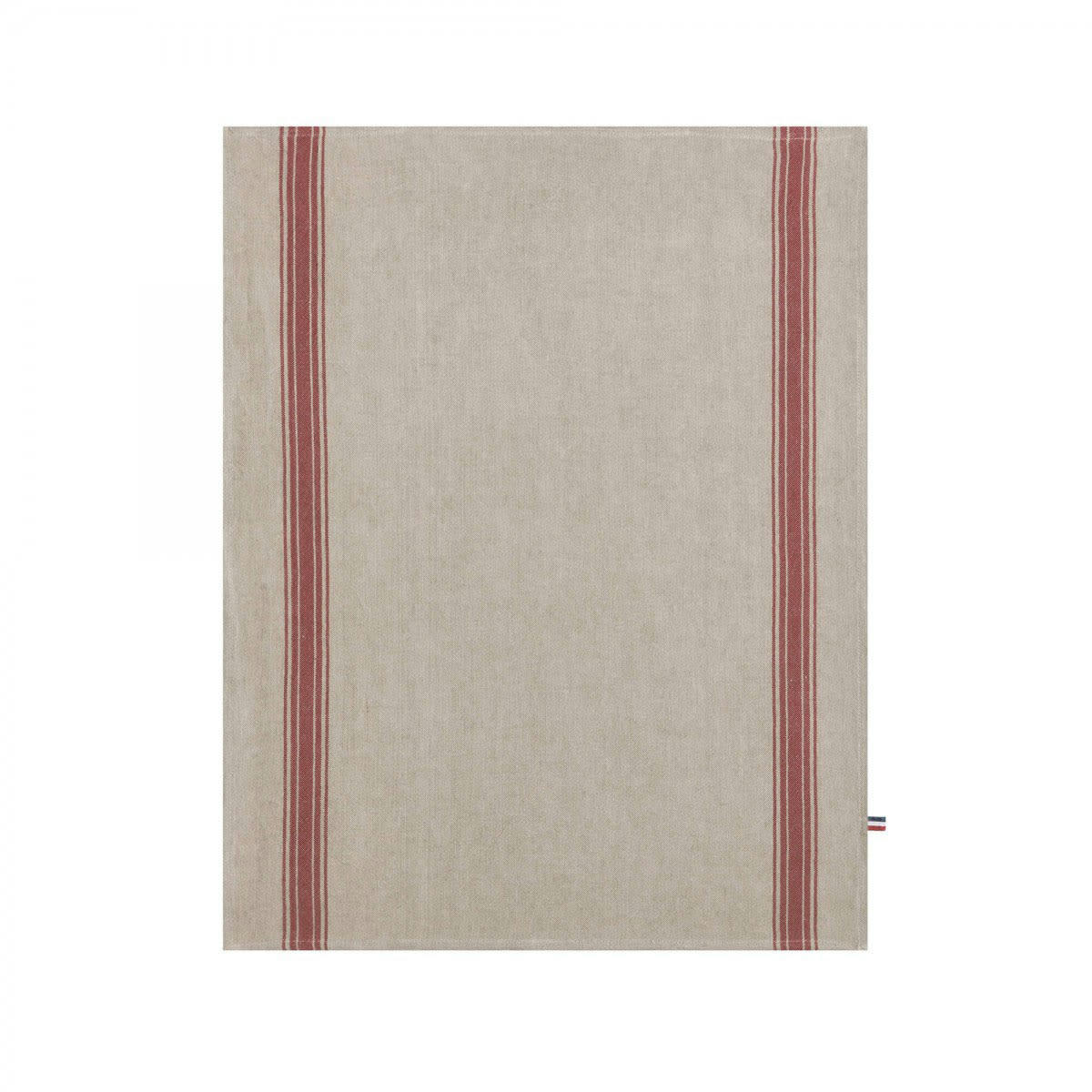 ESTEBAN - Torchon en lin lavé beige 50x75