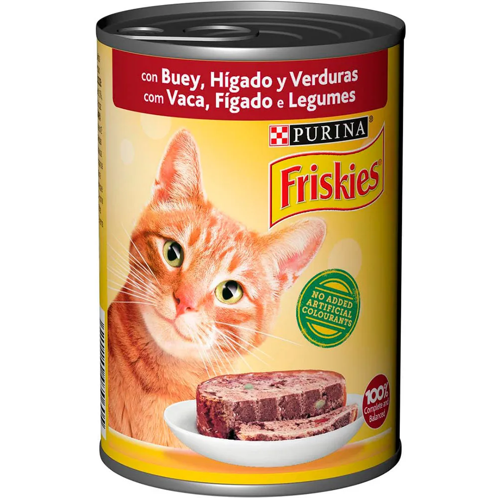 Purina Friskies Beef wet cat food 24x400g