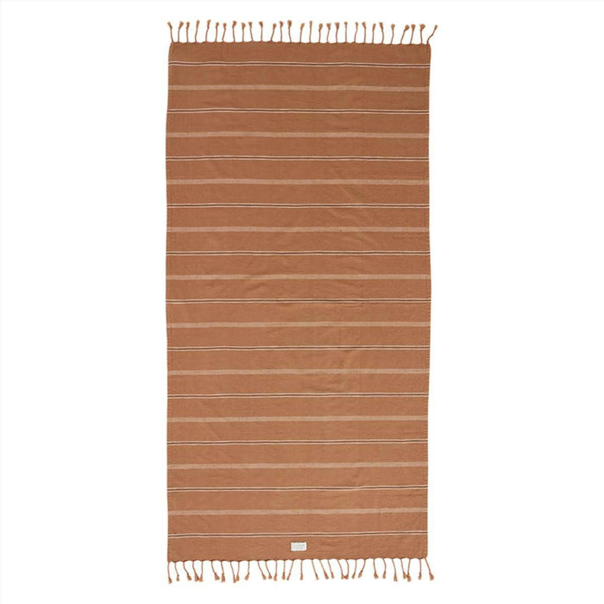 KYOTO - Drap de bain marron en coton organique H165x92cm