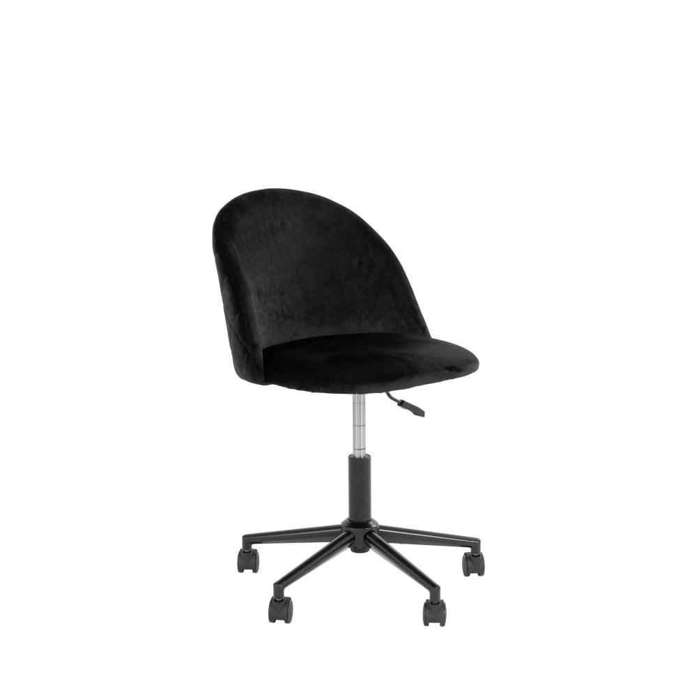 GENEVE - Chaise de bureau à roulettes en velours noir