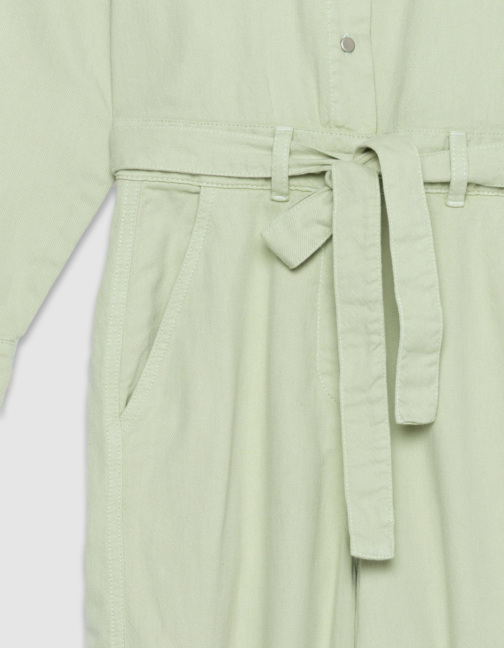 Combinaison en jean vert amande esprit battle Femme