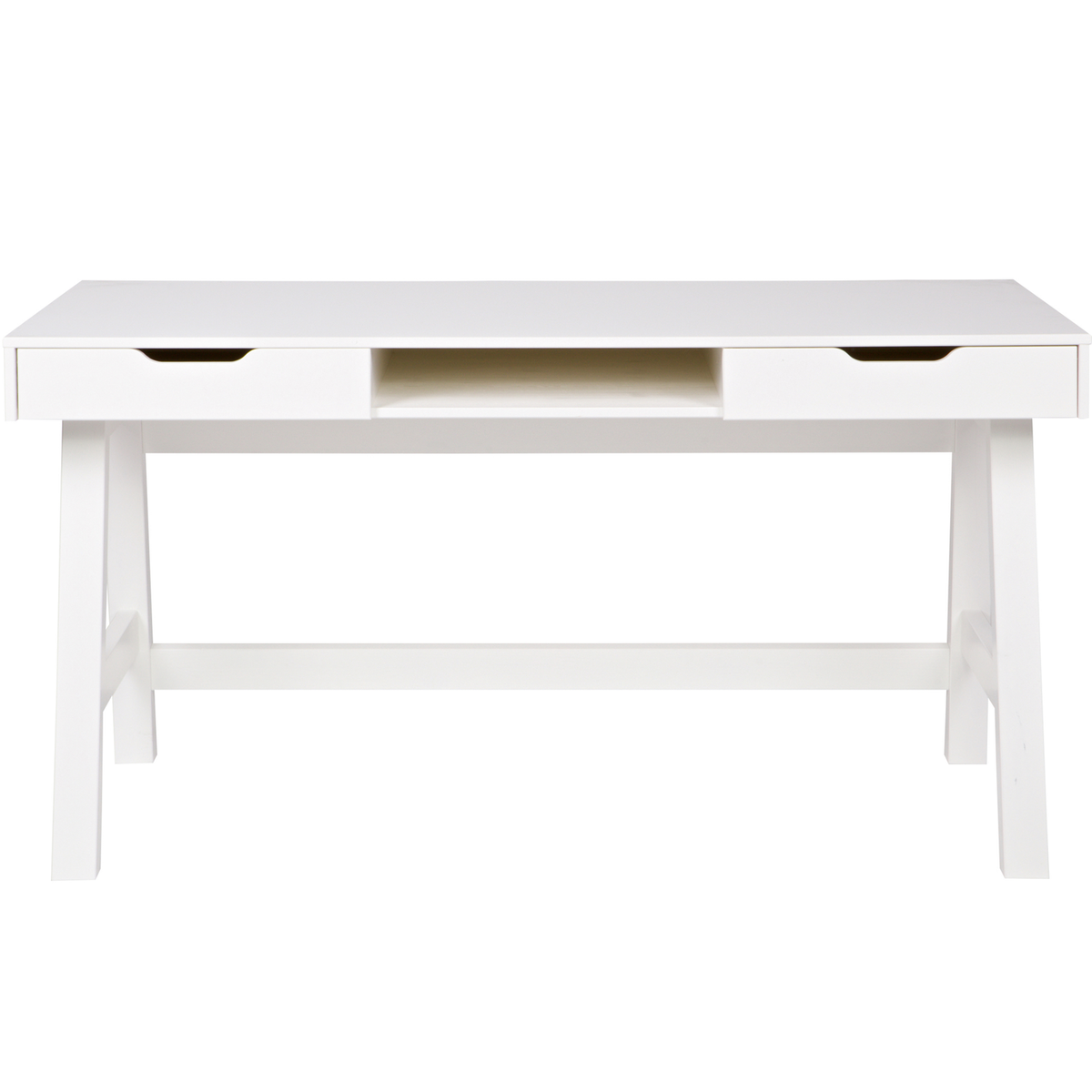 WOOOD bureau Nikki - Grenenhout - Wit - 75x140x62