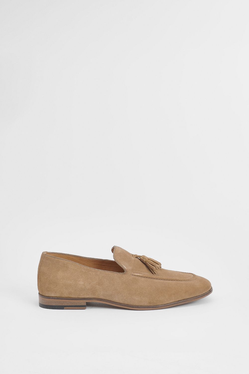 Burton Light Brown Suede Tassel Penny Loafer