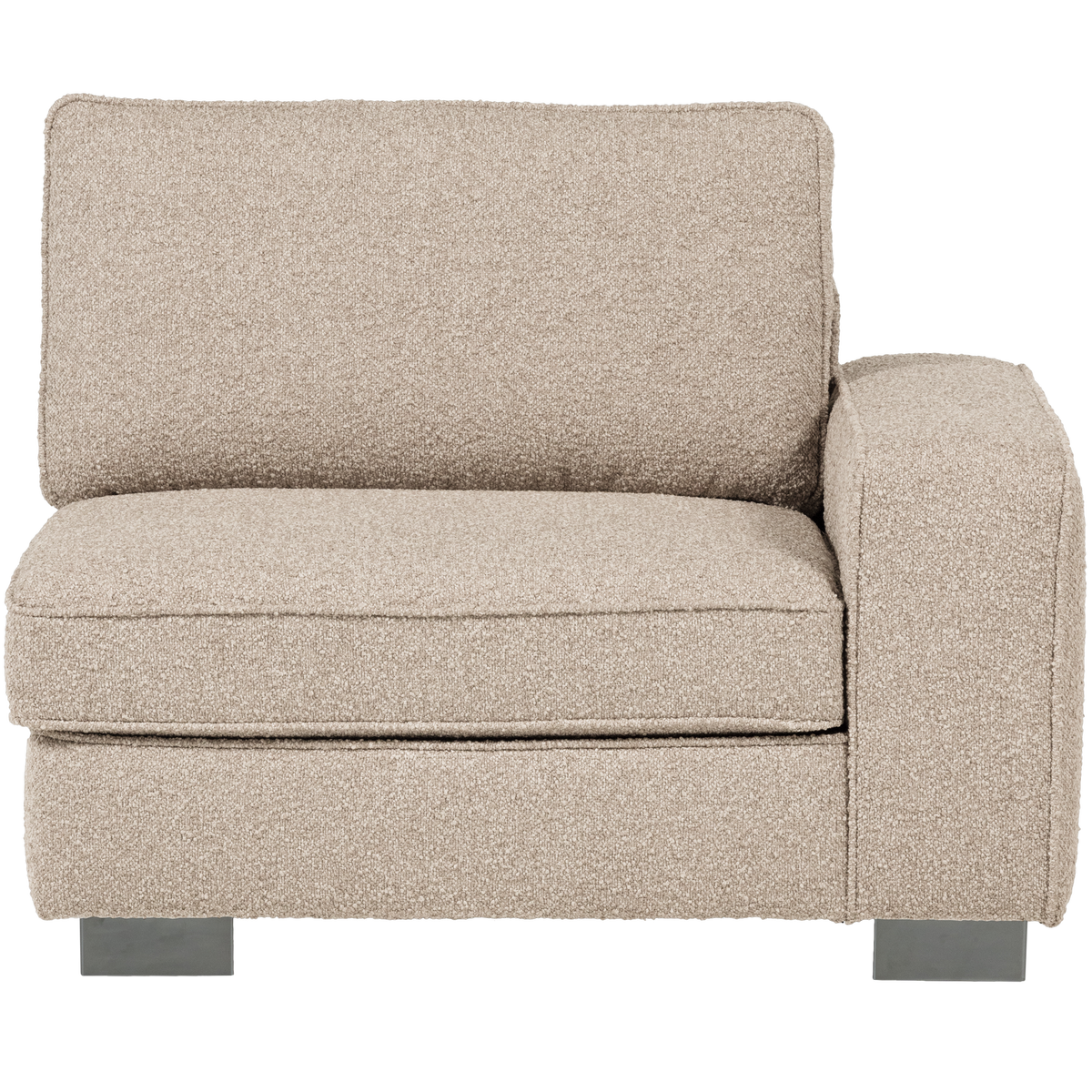 vtwonen element 1-zits met arm rechts Lazy - Bouclé - Naturel