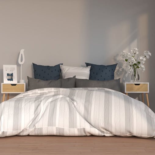 NNEVL Bedside Cabinets 2 pcs White & Sonoma Oak 40x40x56 cm Chipboard