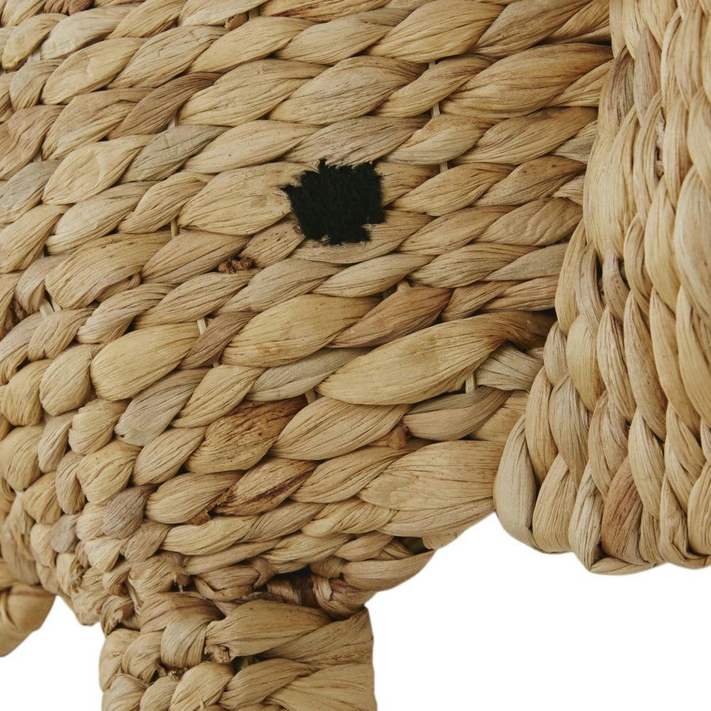 GAETAN - Trophée mural éléphant en fibre végétale 52x50