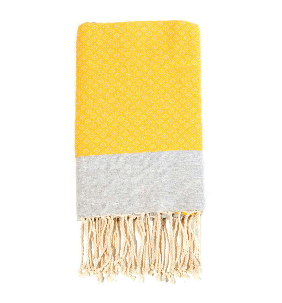 - Fouta en coton 100x200cm jaune